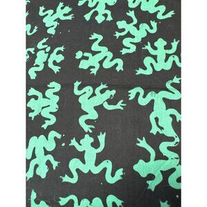 Green Frog Pattern Cotton Fabric 18x21" Sewing